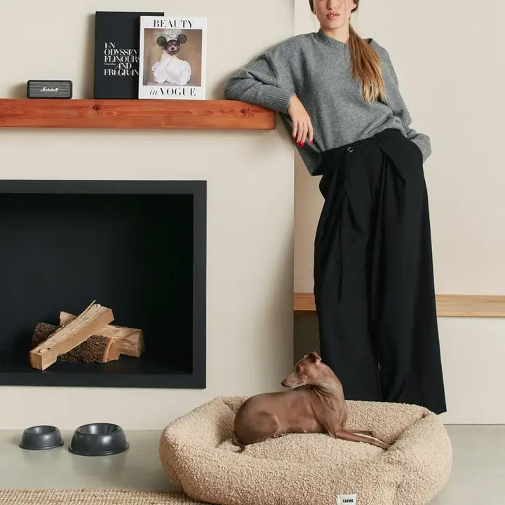 Snozy Hundbädd i beige fleece